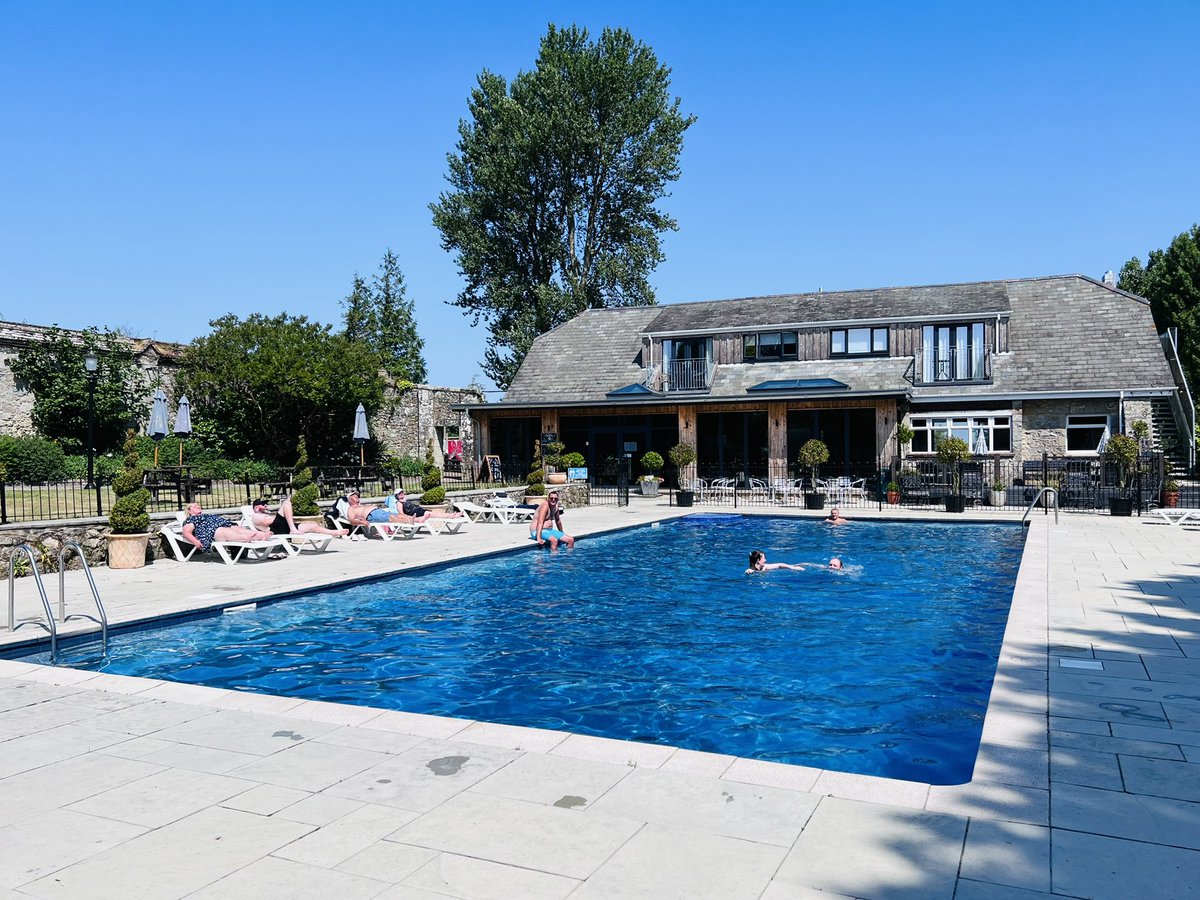 Appuldurcombe's tweet photo. Happy Father’s Day 😊
Some of our Dads enjoying their day lazing by our pool 🏊‍♀️ 
#FathersDay 
#visitiow https://t.co/kzjP48aacD