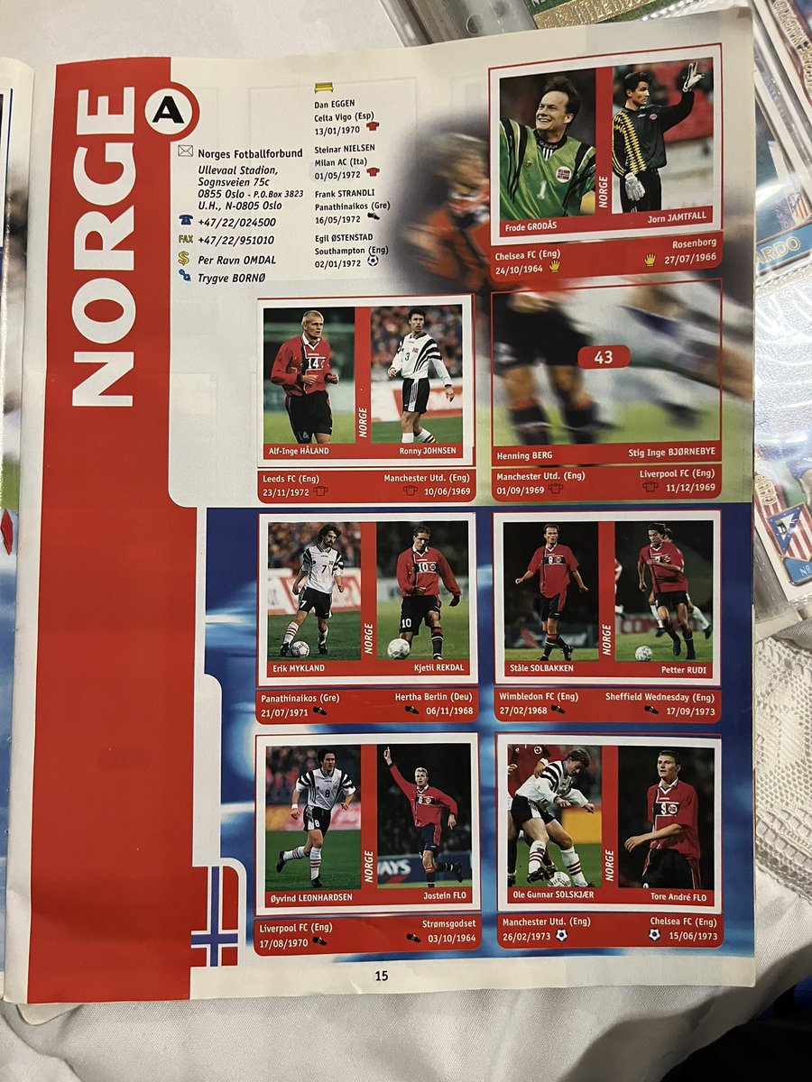 luladelg's tweet photo. @erling @erling the stiker of your father france 98. Have you seen this collection before? I'll wait for you at the bernabeu so you can sign it for me https://t.co/wyB4fcGgSB