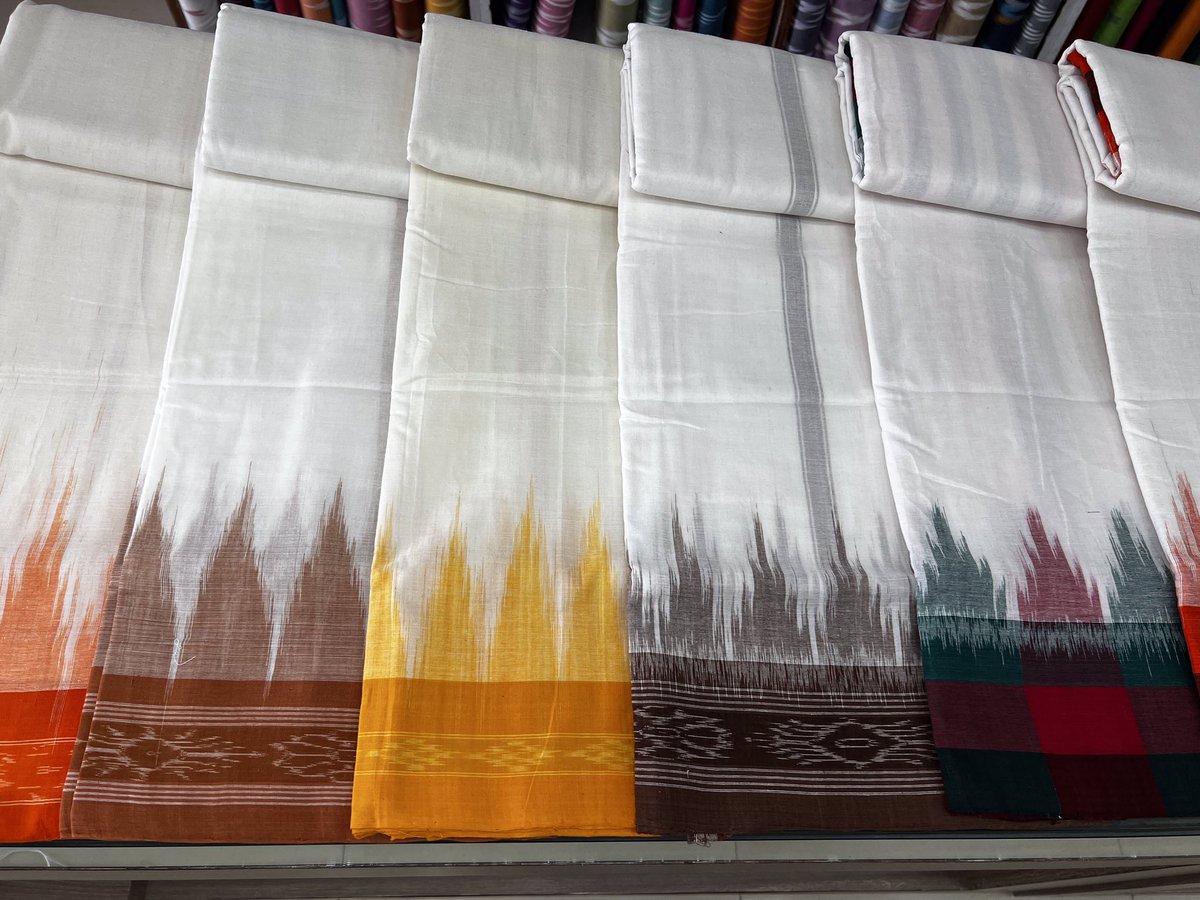 HandloomSaga's tweet photo. Pure Cotton Sambalpuri Ikkat Dhoti-Chaddar Joda Set For Men of 10 x 5 size.
#RathYatra #dhoti #sambalpuri #handloom #Handloomsaga #menswear #ethnicwear #odishahandloom #F12023 https://t.co/Y8dpm26xl7