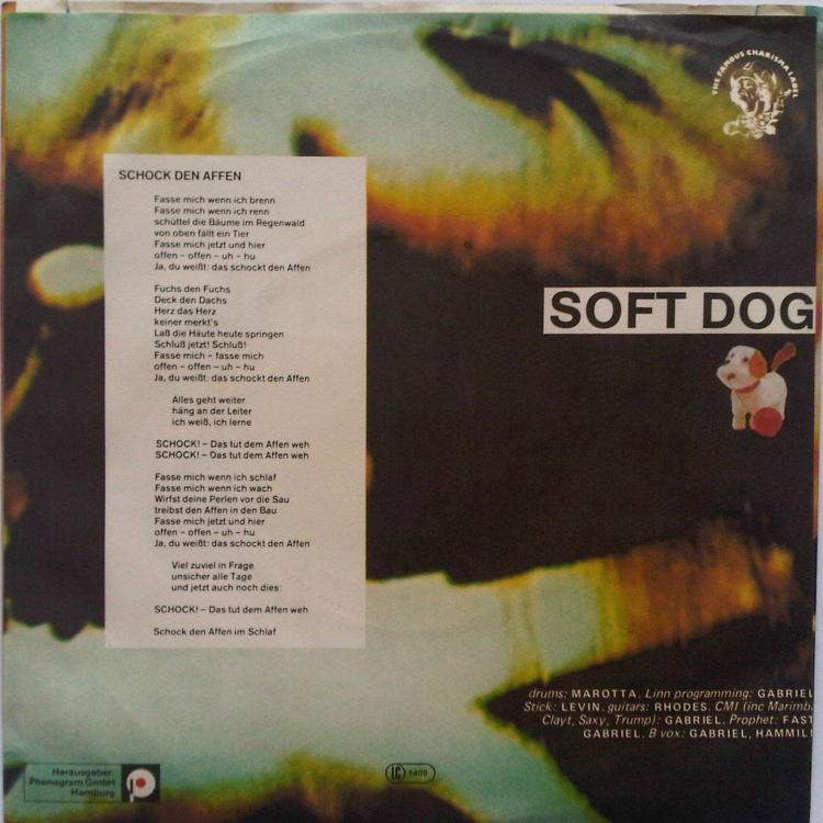 #NowPlaying on Deeper 80s
For EmSquared, over on Mastodon

B-SIDE

Peter Gabriel - Soft Dog

#Deeper80s #MadWaspRadio
@MadWaspRadioMWR 
madwaspradio.com