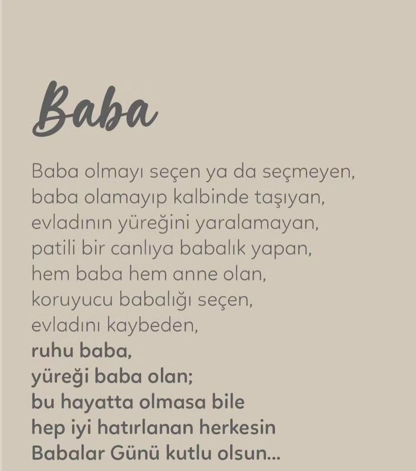 Babalar gününüz kutlu olsun ... #Babalargunu #babalargününüzkutluolsun