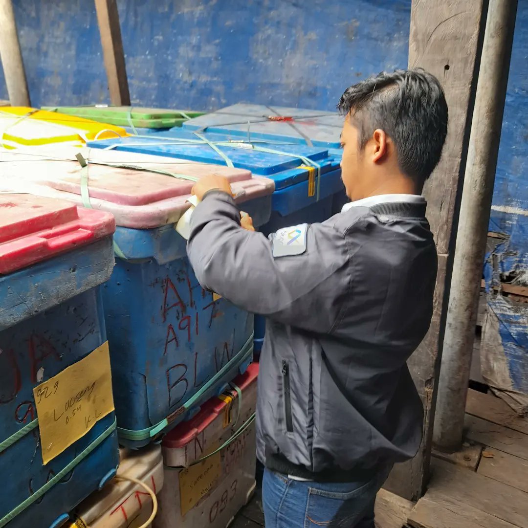 BKIPM_Langsa's tweet photo. #onehealthkipm stuffing produk perikanan di pelabuhan laut kuala langsa tujuan Malysia
#KKPThrive 
#MenteriKKP 
#MenteriTrenggono 
#EkonomiBiru 
#BKIPM https://t.co/p77xGV1H9f