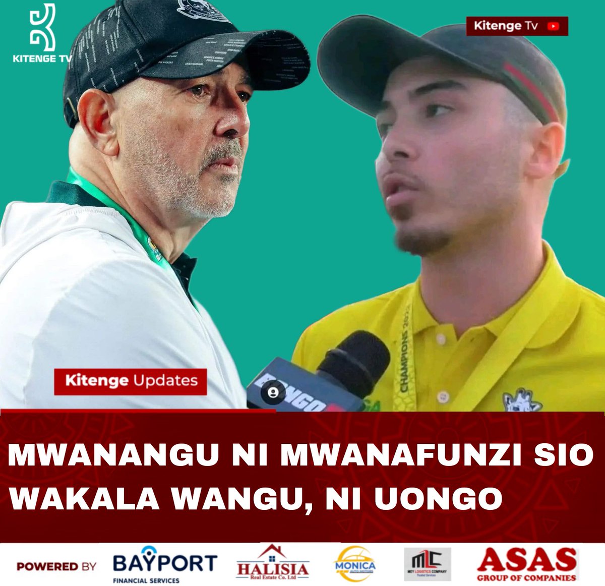 mshambuliaji's tweet photo. Habari zilizosambaa kuwa Kijana wa aliyekuwa kocha wa Yanga, Nasreddine Nabi ni Wakala wake na kwamba alikuja Nchini kukamilisha dili la Baba yake kuondoka Yanga SC sio za kweli ni za uwongo na za kipuuzi.

Hayo yamesemwa na kocha huyo kupitia Insta story akizipinga vikali na kubainisha kuwa Mwanae ni Mwanafunzi na alikuja Nchini kutoa sapoti kwa Mzazi wake na sio wakala kama inavyosemwa.

Aidha Nabi amefichua kuwa uamuzi wa yeye kuondoka Yanga aliuwasilisha baada ya mechi dhidi ya TP Mazembe na kwamba kwa wakati huo hakuwa na ofa ya Klabu yoyote na kubainisha kuwa hakuwahi kukaa mezani na klabu ya Yanga kuhusu kuongeza mkataba mpya.

“Ningependa kufafanua mambo machache. Uamuzi wangu kuhusu mustakabali wangu na Yanga SC ulichukuliwa na kutangazwa klabuni mara baada ya mechi dhidi ya TP Mazembe. Wakati huo, sikuwa na ofa kutoka kwa klabu nyingine yoyote.”

“Taarifa iliyotolewa na kituo cha redio cha ndani kwamba mwanangu alikuwa wakala wangu na alikuja kukamilisha mpango huo ni ya uwongo na ya kipuuzi kabisa. Mwanangu ni mwanafunzi na mfuasi wa klabu, na alikuja kusaidia timu na baba yake.

“Uwepo wake ulikuwa mdogo tu kwa sababu hizi mbili, kusaidia timu na baba yake. Pia ningependa kusema kwamba sikuwahi kukaa na klabu kujadili uwezekano wa kuongeza mkataba, kwa sababu klabu tayari ilijua uamuzi wangu miezi iliyopita.

“Nimehuzunika kama mashabiki wetu wote wapendwa kufikia mwisho wa ushirikiano wangu na klabu.

“Kwa kujiheshimu, ningewaomba muiache familia yangu, haswa mwanangu, ambaye hana uhusiano wowote na maamuzi yangu ya kitaaluma” - Nasreddine Nabi.

#KitengeSports