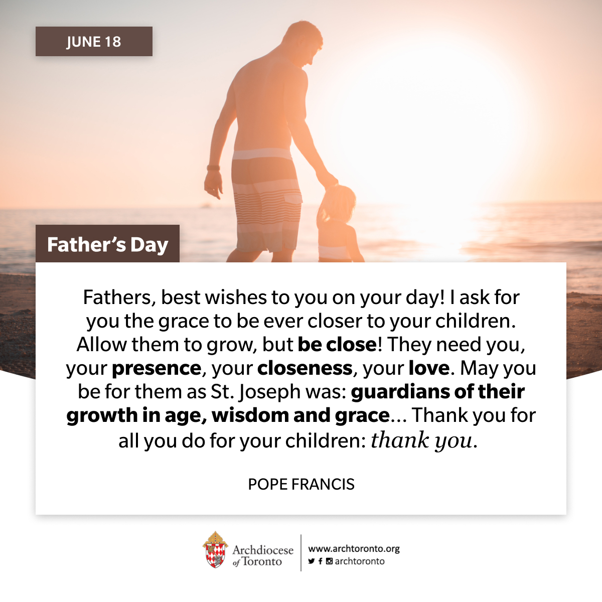 Fathers, best wishes to you on your day! Thank you for all you do for your children. #HappyFathersDay