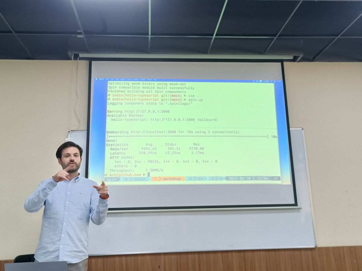 Nishith_Savla's tweet image. Highly impressed by WASM&apos;s startup  performance!!
The WASM runtime is able to cold start, run and shutdown itself on each request in less than a microsecond. 

Thanks @matei_radu for the amazing demo.

#cncfthane #wasmmumbai #cloudnativefdn