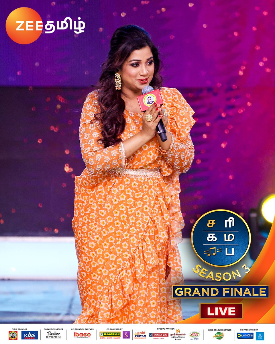 ZeeTamil's tweet photo. பூக்களே சற்று  இல்ல நல்லாவே ஓய்வெடுங்கள் cus the Melody Queen is here ❤️🫶 @shreyaghoshal

SaReGaMaPa Season 3 | Grand Finale Live | Now Showing
#Saregamapa #SaregamapaTamil #Shreyaghoshal https://t.co/HvNsPXLBUX