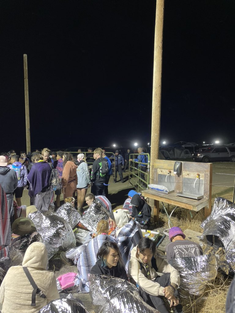 timreading14's tweet photo. @BeyondWlandPNW nice, good logistics y’all put on after the “downed power line” bullshit you fed us when we know there’s dead bodies on the ground. Stood here for 3+ hours in the freezing cold with no water or food, 5 minutes from my camp site. https://t.co/7s07m8K2gX
