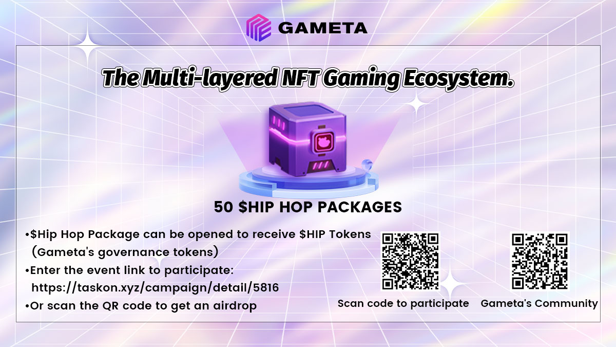 🎉 Join the Web3 Metaverse Airdrop Carnival with #Gameta ! 🚀  

🚀Featuring 100+ thrilling Web3 Projects! 💰 Over 100,000 U worth of airdrops await you!  
 
📍 Participate Location
voxels.com/spaces/4d5d427… 

👉 Get ready to claim your share of the excitement!
