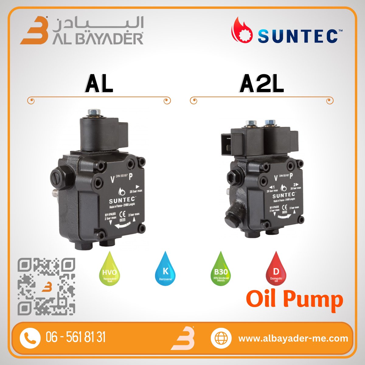 AlbayaderUAE's tweet photo. Introducing Suntec Oil Pumps: AL & A2L! π§π₯
#Suntec #OilPumps #Efficiency #Reliability #Performance #albayader #burner #steamboiler #boilers #maintenance #installition #saudiarabia #saudi #saudi_arabia #saudia #riyadh #alriyadh #Pavailler #Pavailleroven #ovens #unical https://t.co/ZqRy2r7uVn