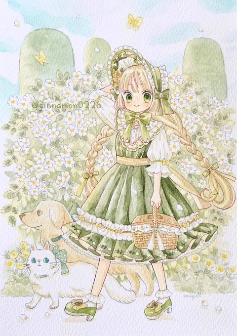 #フォロワー10000以下の一次創作作家発掘フェス フリルとリボンが好きです。最近はねこさんよく描きます