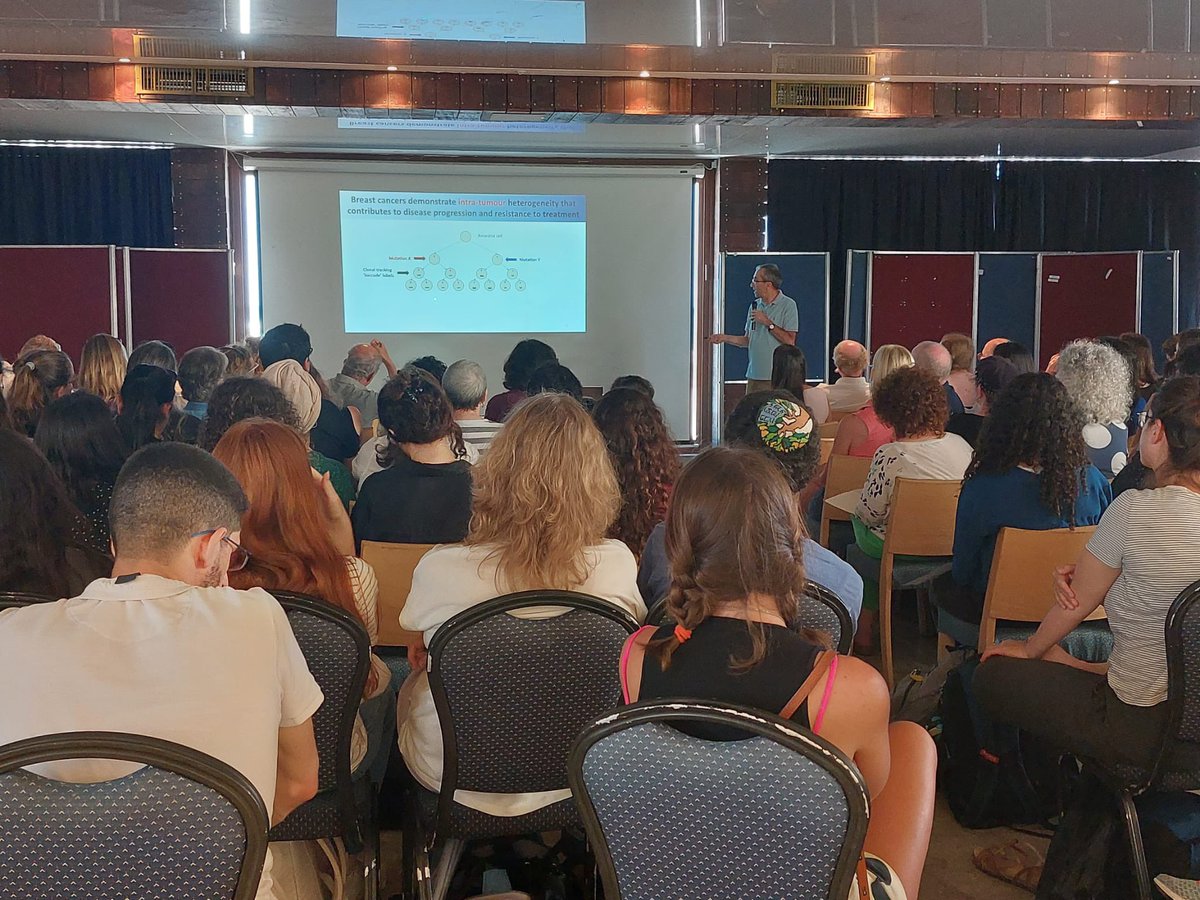 <a href="/WeizmannScience/">Weizmann Institute</a> MICC cancer research retreat is off to a great start! Keynote lecture by <a href="/CaldasLab/">CaldasLab</a> followed by talks from WIS PIs, chalk talks by alllll students and lots of fun beach time 🏖️!