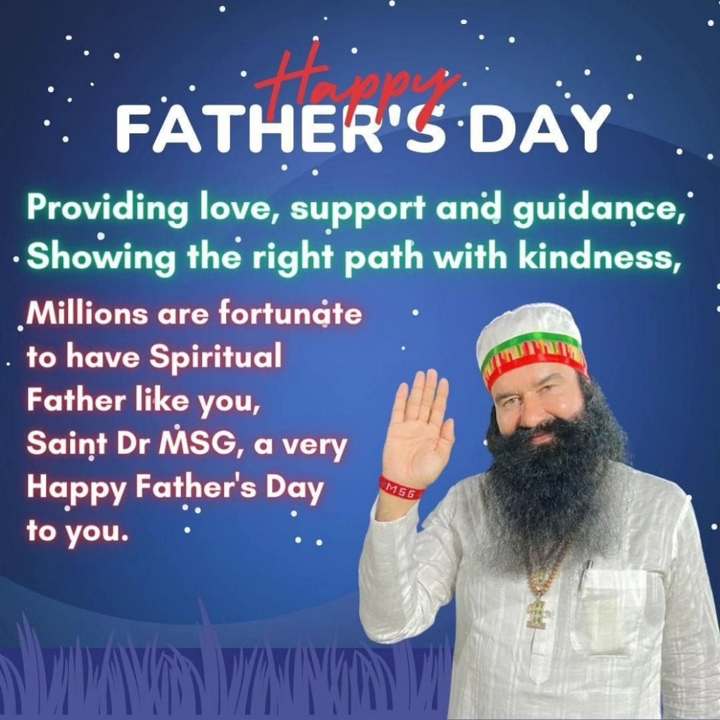 Life can't be imagined without Father. Saint Gurmeet Ram Rahim Ji is father of millions. HE teaches us at every moment of our life. 
I feel so proud to have Papa like HIM.
#FathersDay 
#FathersDay2023
#OurFatherOurPride