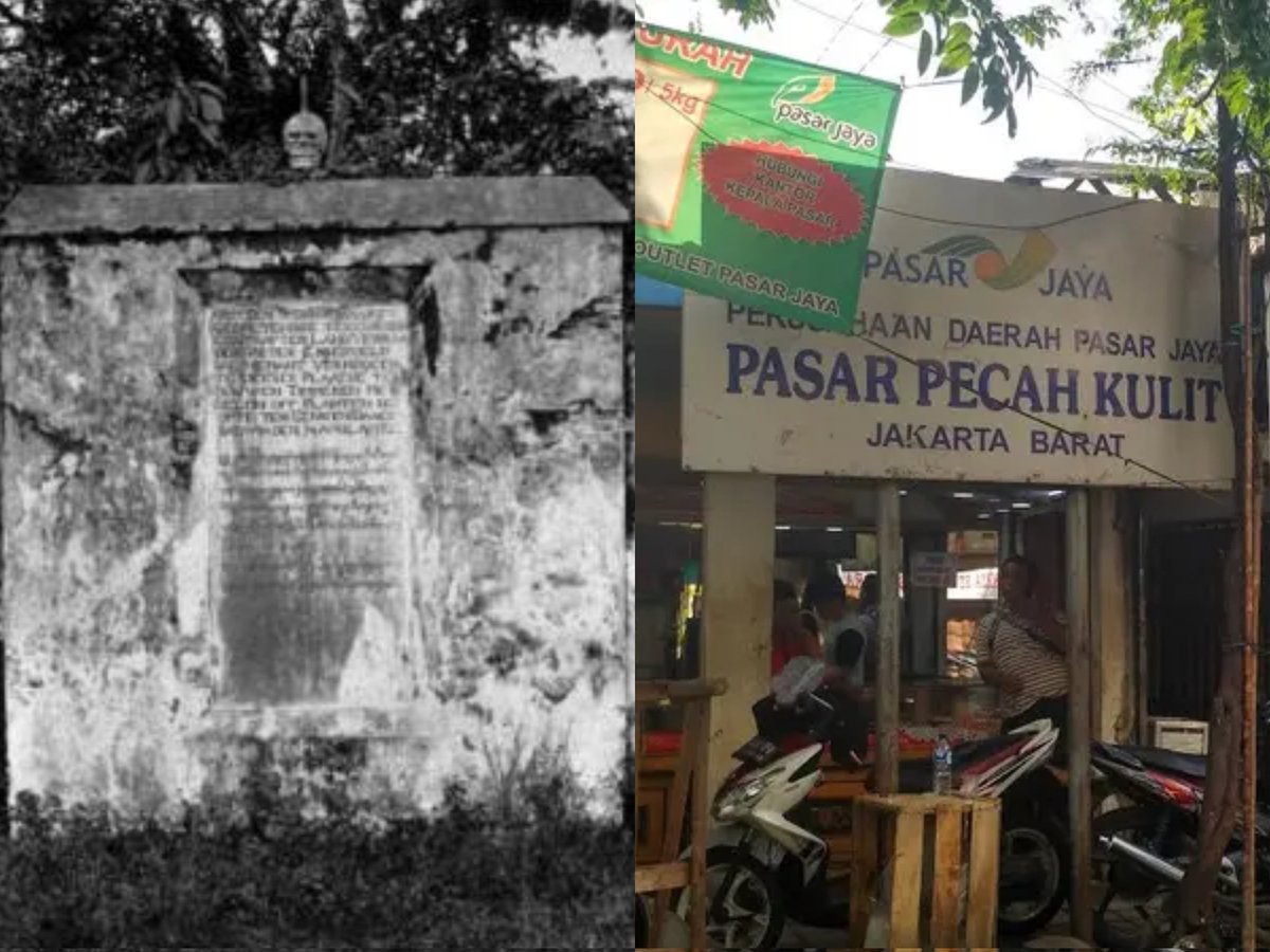 mwv_mystic's tweet photo. SEJARAH MENGERIKAN DIBALIK NAMA "KAMPUNG PECAH KULIT", JAKARTA BARAT. 

Monumen ancaman bagi si pengkhianat dengan potongan tengkorak kepala manusia tertancap diatasnya.

a thread https://t.co/PcKvSEPIez