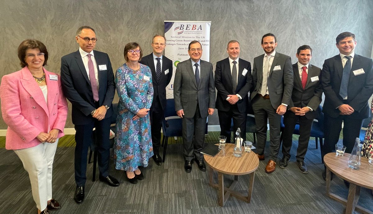 Great to have taken part in another successful @BEBAEgypt mission to 🇬🇧 alongside Egyptian Ministers of Petroleum and Finance.

There are major #greeninvestment opportunities in Egypt for UK businesses – bringing mutual prosperity and #greengrowth 🇬🇧🤝 🇪🇬
