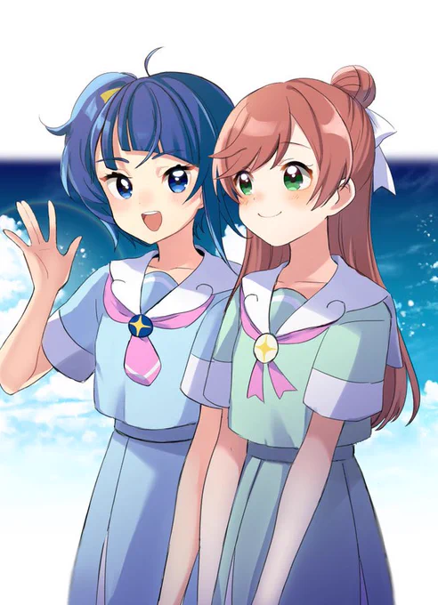 ましろちゃんとソラちゃんが一緒にいる過去絵をまとめてみました(もっとありますが、お気に入りの4枚です)  ちゃんとコンビとしては好きなので