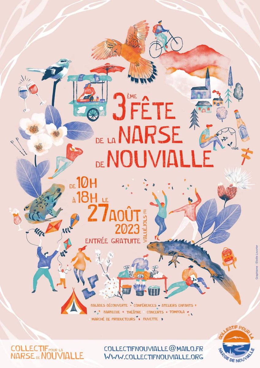 La Fête de la narse est de retour le dimanche 27 août sur la commune de Valuéjols dans le Cantal !

Pour sa troisième édition, de nombreuses animations et conférences, pour défendre un avenir durable de notre territoire. 

N'hésitez pas à Retweeter 😉