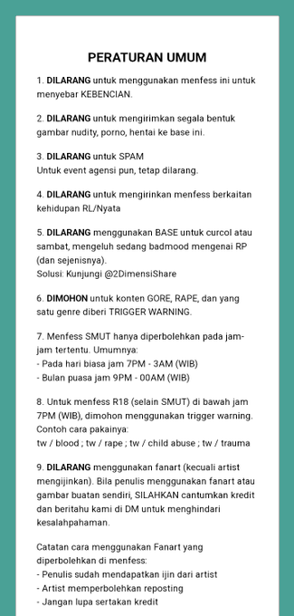 Nerasede's tweet photo. Writer sudah membaca carrd &amp; sanggup mematuhi peraturan yang ada

1. Login twitter melalui browser.
 2. Akses link https://t.co/T69XOu9N34 yang disediakan. 
3. Pilih kolom 2DimensiMenfess  
4. Gunakan trigger !2DFess, isi tweet yang ingin dikirim, lalu klik “Kirimkan Menfess” https://t.co/QZk9ncFTuL