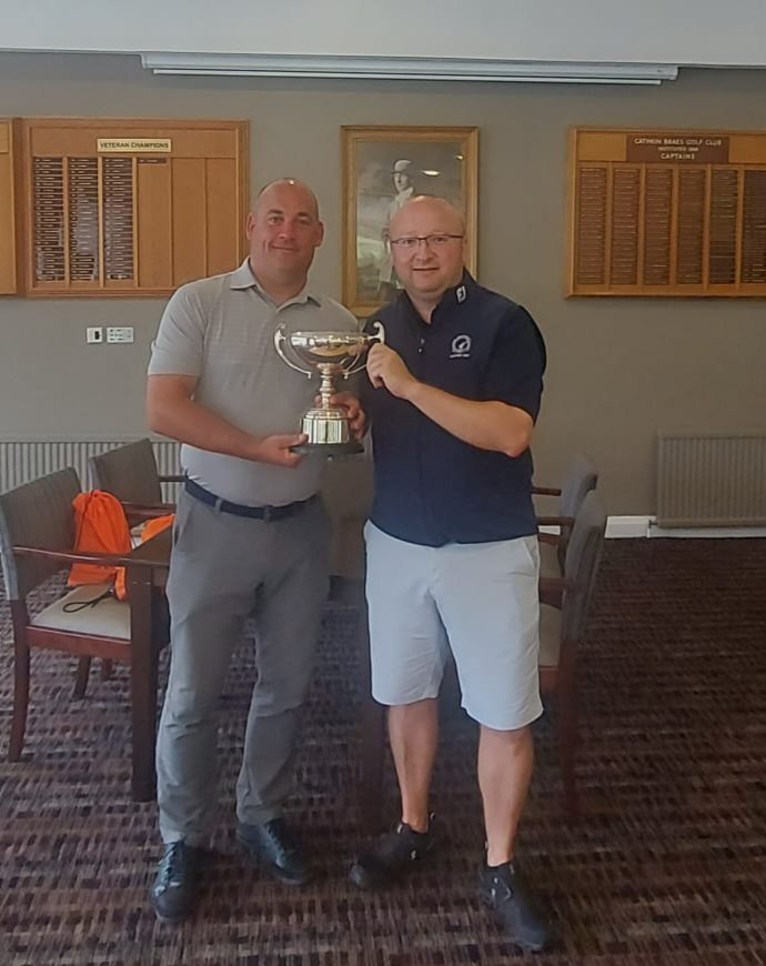 Cathkin Braes Trophy 36 hole scratch tourney was held yesterday. A brilliant 2nd round score posted by Barry Strain (64) &amp; a solid 2nd round for Greg Brown (68) and total of 130 but Gordon Sangster followed up his 1st round of 65 with a 2nd round of 60 and a new course record!