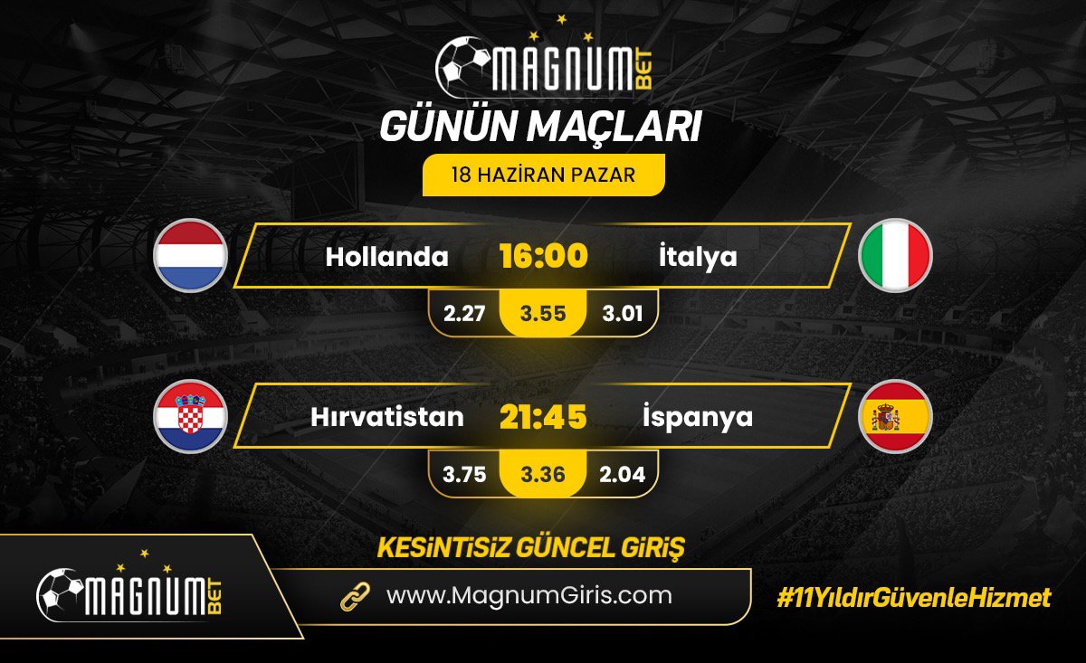 🛑 Magnum’da Harika Pazar!

   #GününMaçları

🎁 Avantajlı Bonuslar

💵 Hızlı Çekim Garantisi

🎁 % 25 Casino Discount

#11YıldırGüvenleHizmet 💪

📲  MagnumBet589.com