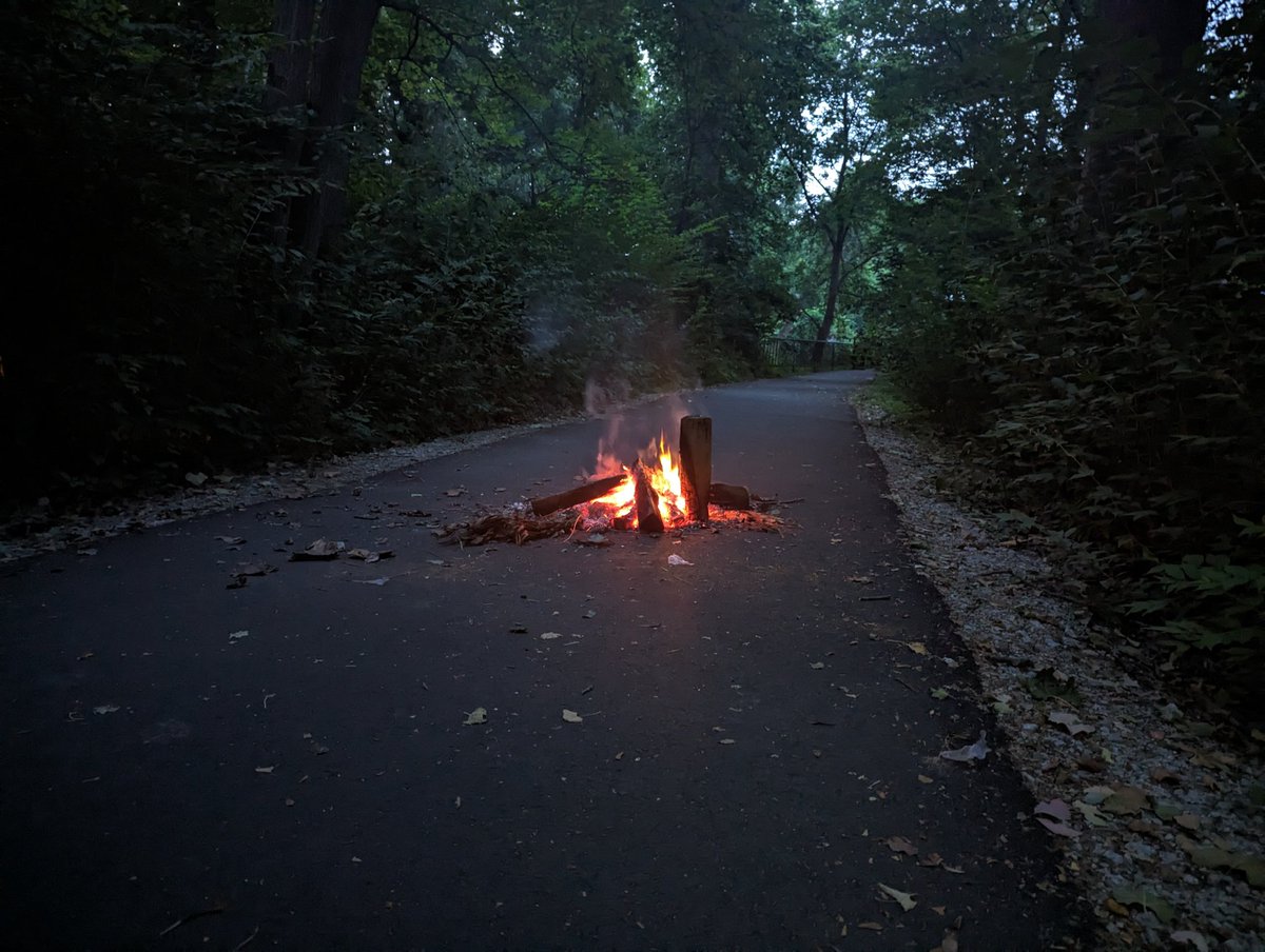 Don't build campfires on my running trail during a drought, please.