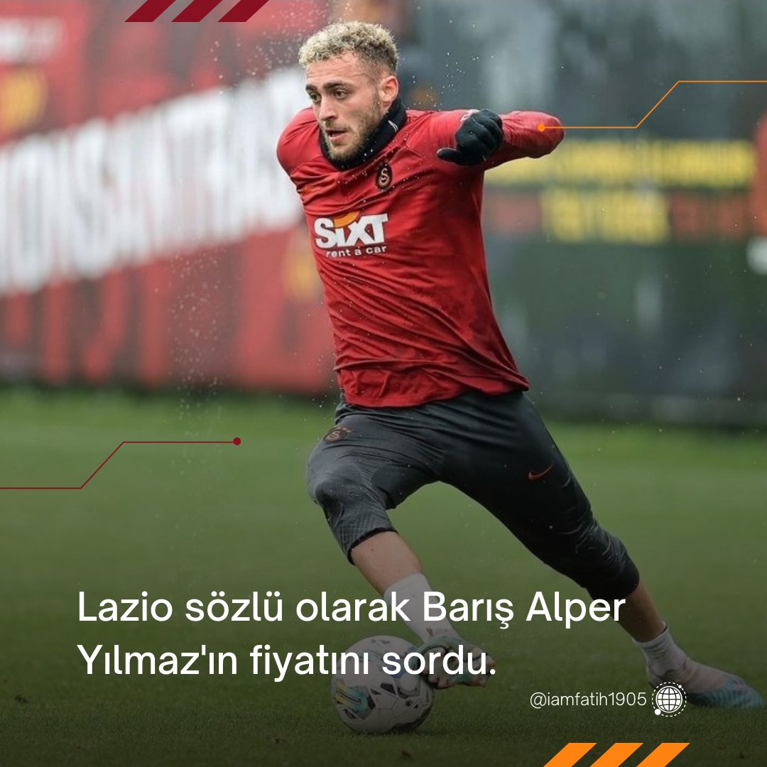 ✍️ Galatasaray ▶️ Lazio⏳️

ℹ️ Lazio, Barış Alper Yılmaz konusunda geçen seneden beri istekli, geçtiğimiz sezon UEFA Avrupa Liginde Lazio ile oynadığımız maçlarda İtalyan takımın ilgisini çekmişti. Şimdi resmi olmayan yoklamalar yapılıyor. Avrupa'nın başka takımları da takipte.