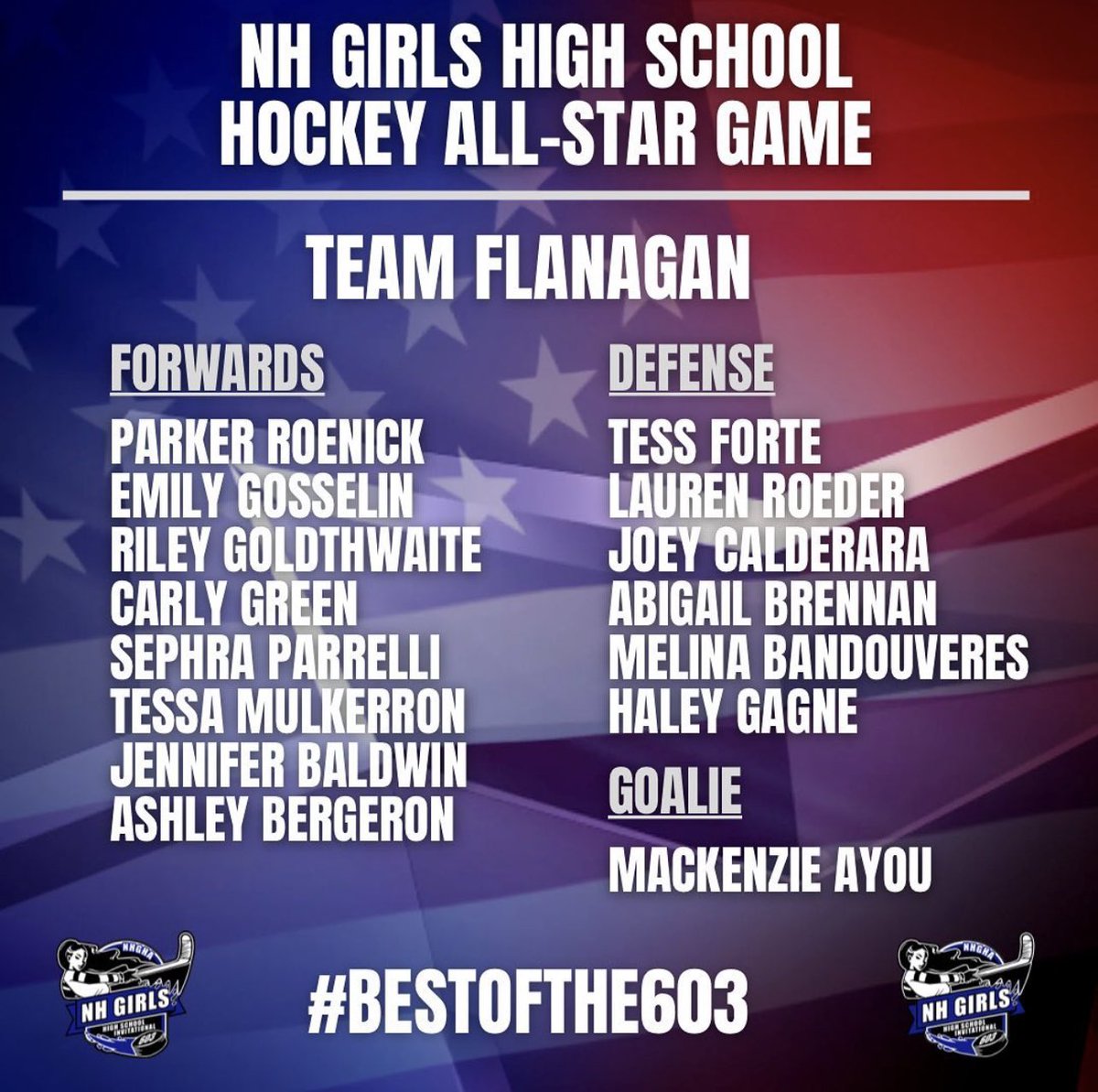 Excited to represent Team Flanagan today in the #bestofthe603 NH High School Hockey Classic! @flanagko @holdernessgvh @TeamHolderness