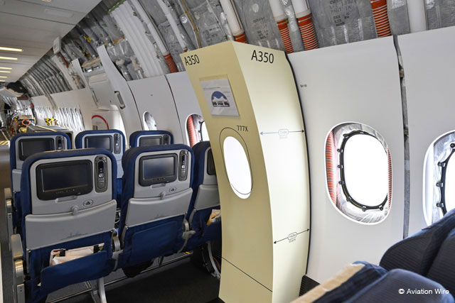 Aviation_Wire's tweet photo. 777X、A350より広い客室アピール　737-10も試験機公開、リヤド航空は787-9展示＝パリ航空ショー2023 https://t.co/Deh2WjVLcr #777X #B779 #B737MAX #B3MX #RiyadhAir #ParisAirShow https://t.co/wtySDqXzpK