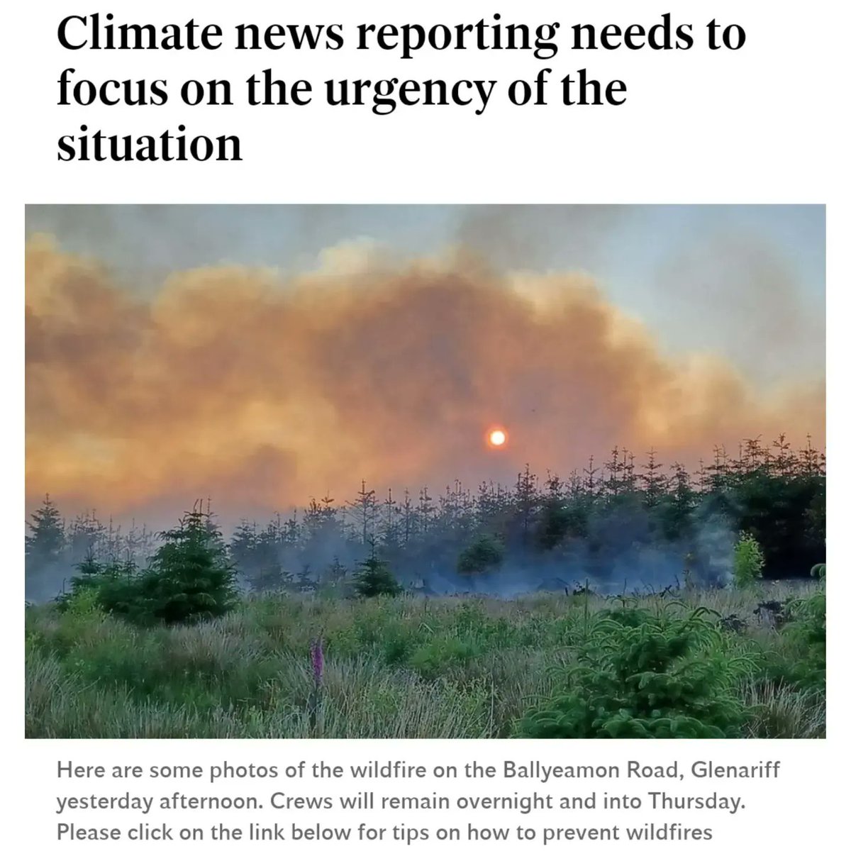 🌍🚨 Urgent action needed on climate crisis 🚨🌍

Our leaders must prioritize the health of our planet and future generations over short-term profits. Let's demand change together. #ActNow #ClimateEmergency #ExtinctionRebellion #belfasttelegraph