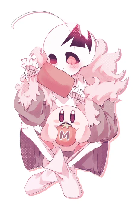 リメイク よく食べる2人 (ホラーとカービィ)  #Undertaleau