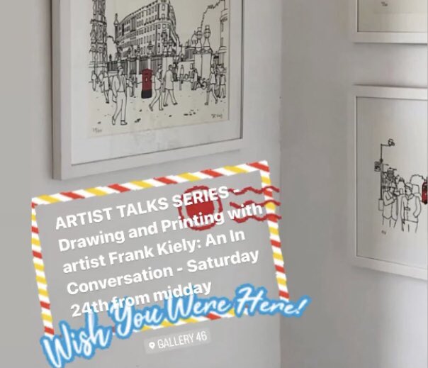 frankkiely's tweet photo. Yes Folks happy to say i’ll be #gallery46 #whitechapel to lead an In Conversation on Drawing & Printing 2.30pm Excellent opportunity to catch this superb “Pop Up” exhibition….There is a lot of other artist talks before me from noon see @TAGFineArts for more info #wishyouwerehere https://t.co/buqPLCUGyK