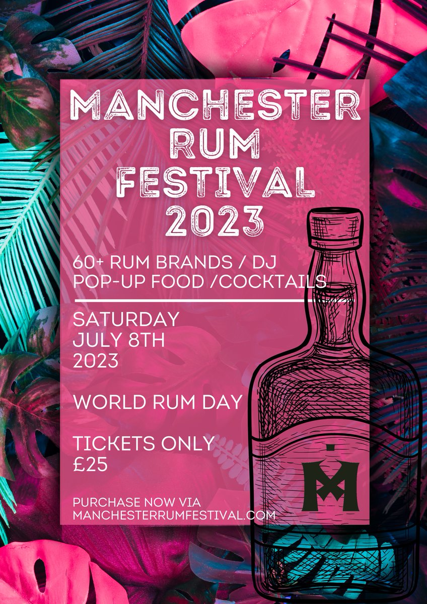 We're BAAAACK 🎉 Happy to share that we are the official food partner of this year's @McrRumFestival 🙌🏾

On July 8th you'll have the opportunity to experience over 60 rum brands & great food by yours truly (including our @ChairmansUK #rumcakes obvs 😜) #nyamgood

#McrRumFest