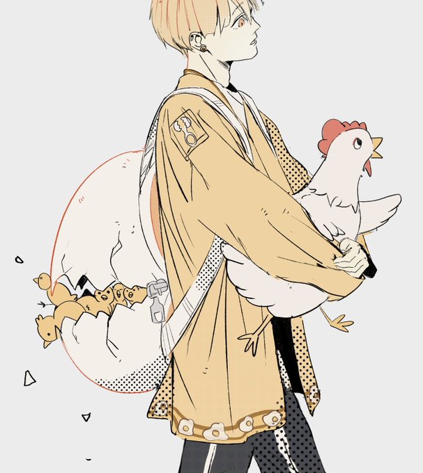 「blonde hair chicken」 illustration images(Latest)