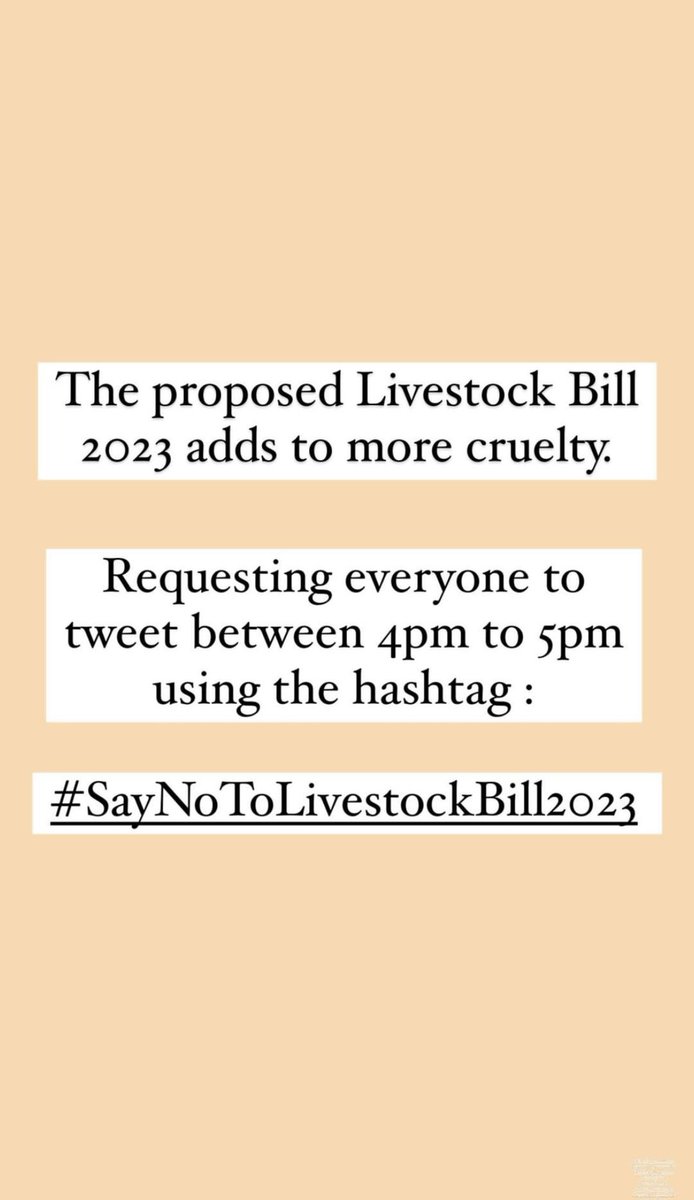Daljeet_Sahi_1's tweet photo. #SAYNOTOLIVESTOCKBILL2023
For a country that promotes peace and ahimsa, instead of protecting the welfare of animals and humans, this bill prioritizes cruel practices. 
#SAYNOTOLIVESTOCKBILL2023 
@PRupala @Dept_of_AHD @Min_FAHD https://t.co/8JOnSdmqwS