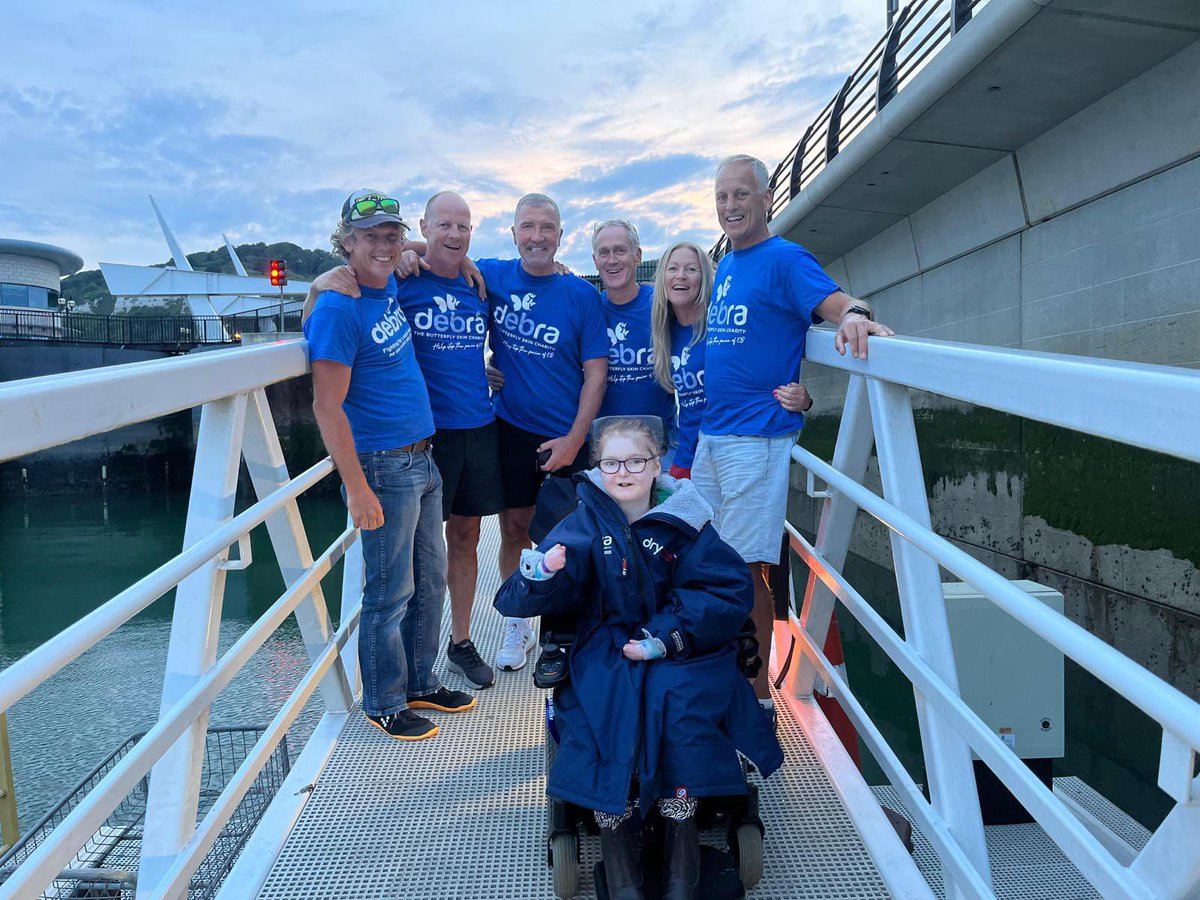 BBCBreakfast's tweet image. They’ve done it 🏊‍♂️🎉

Graeme Souness and the team swimming the Channel have finished in just over 12 hours.

They’ve smashed through £1 million for DEBRA - a charity supporting people living with a painful, blistering skin condition

Special coverage #BBCBreakfast on Monday