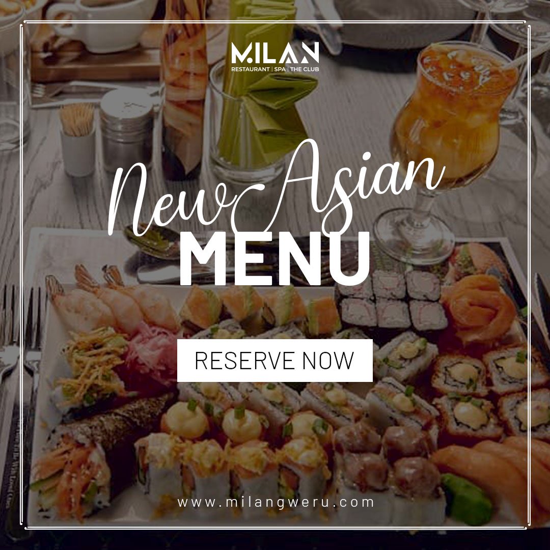 MilanGweru's tweet photo. We rolling out a NEW ASIAN MENU !!🔥🍣🙌🏽
From sushi 🍱 to dumplings 🥟 to kung pao chicken we get all areas covered!!🤤🤤😍
Come by and try it out 🙌🏽🤩
#milangweru #newmenu #asianmenu #sushi #chinesefood #japanesefood #asianfood https://t.co/fY9QTO5x6t