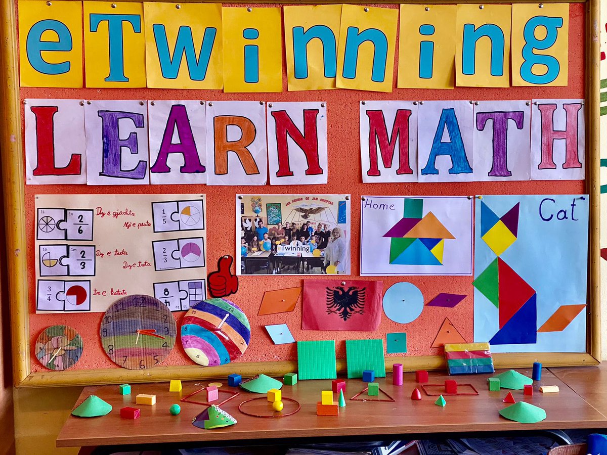 CekaManjola's tweet photo. Board of wor project / ESEP-Etwinning Project LEARN MATH @tretwinning @eTwinningEurope @eTwinningAL https://t.co/SsQDa6CedR