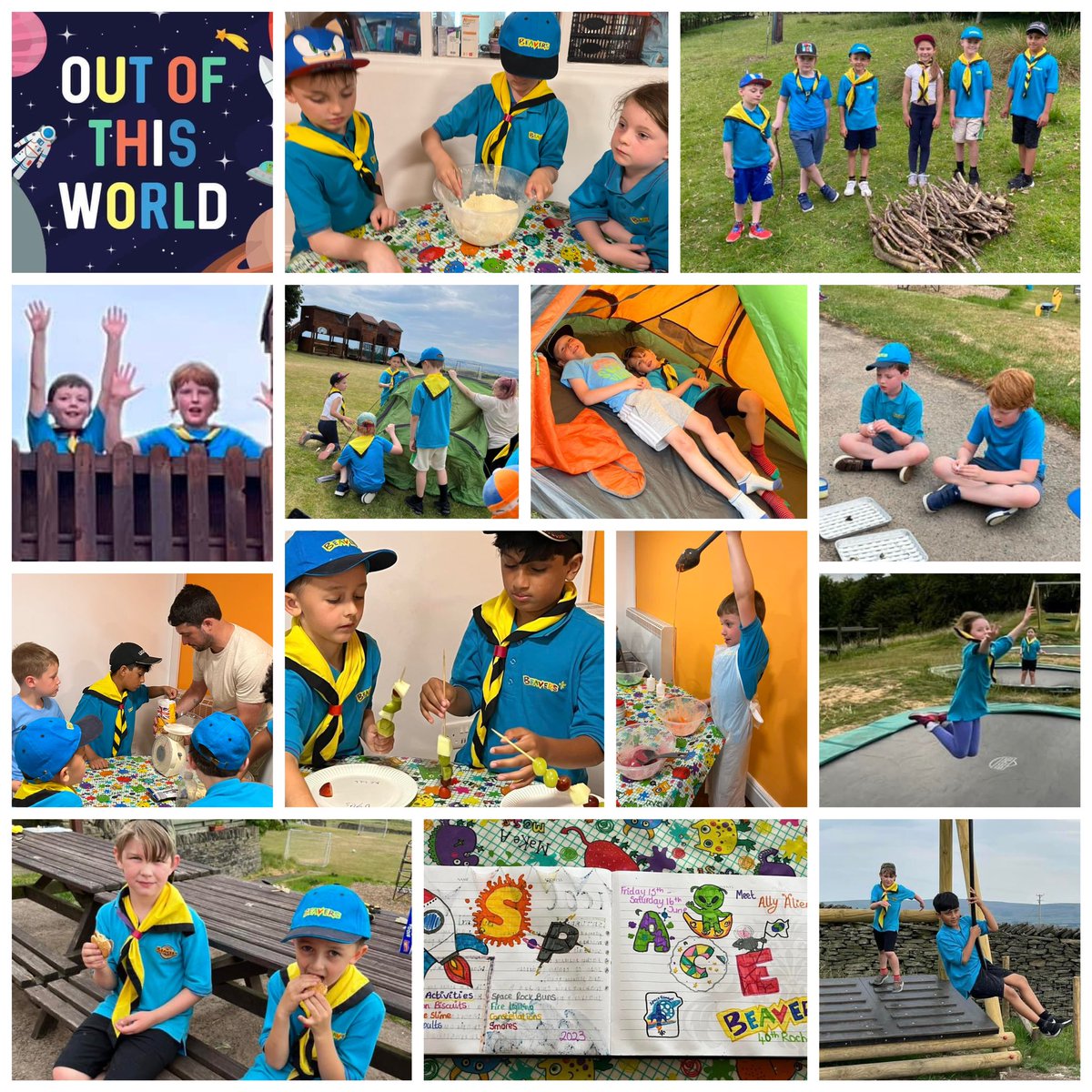 Our first Beaver #sleepover was #OutOfThisWorld! Space themed - we made asteroid launchers, space slime, constellation cups, Mars rovers, moon biscuits, lit fires, toasted marshmallows, pitched tents - and much more! @scouts @GMNScouts #Rochdale @RCMH1 #Adventure