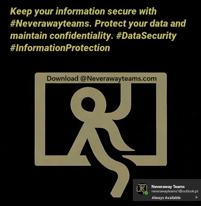 neverawayteams's tweet image. Keep your information secure with #Neverawayteams. Protect your data and maintain confidentiality. #DataSecurity #InformationProtection