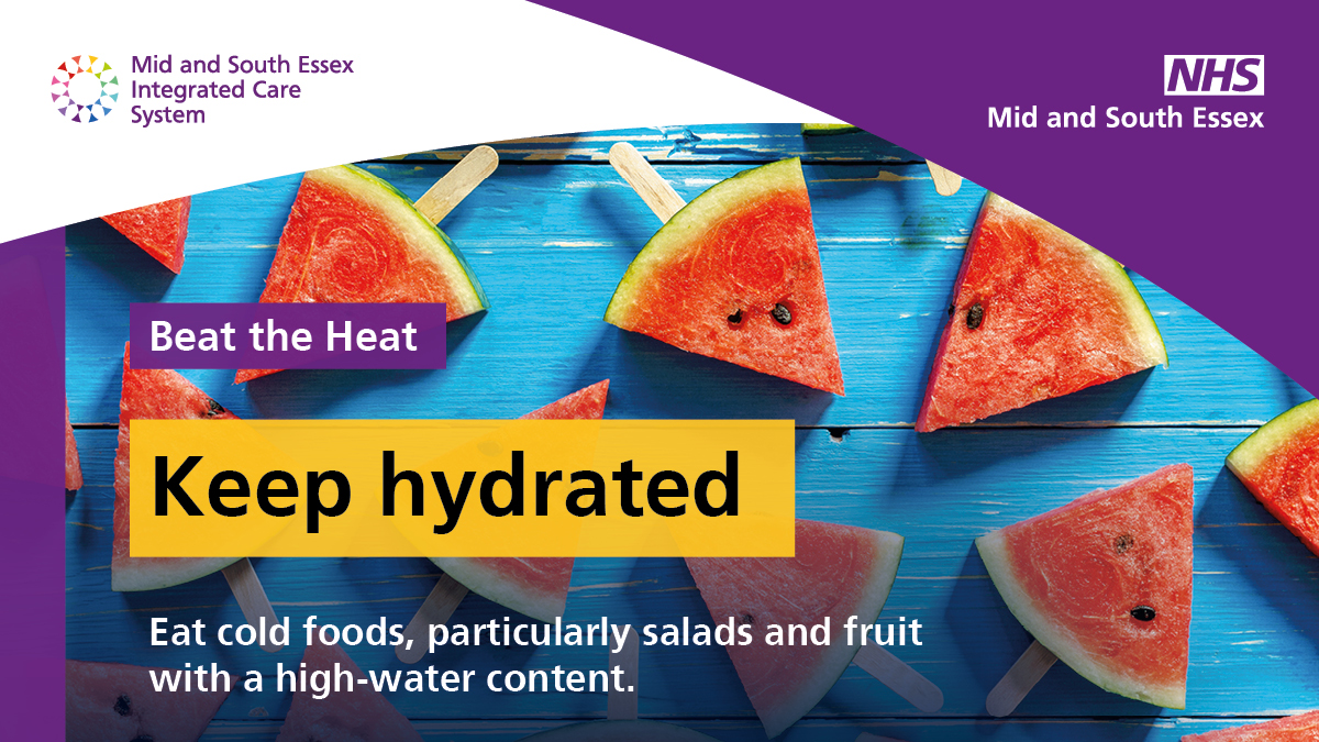 How to #BeatTheHeat this summer.

Today’s top tip: Keep hydrated – drink plenty of water and eat cold foods like salads and fruit with a high water content More summer health advice at: fal.cn/3zbWq

#Watermelon #SummerSafety #KeepHydrated #HeatWave