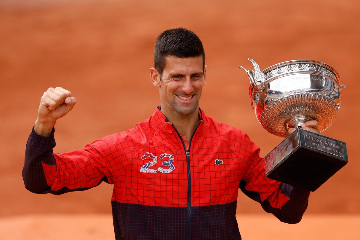 This time last week we got to witness Novak Djokovic creating history for winning his third Roland Garros final and claiming his 23rd grand slam, what a superstar. HE IS THE GREATEST OF ALL TIME #RolandGarros #RolandGarros2023 #djokovic𓃵 #Idemooo #NoleFam