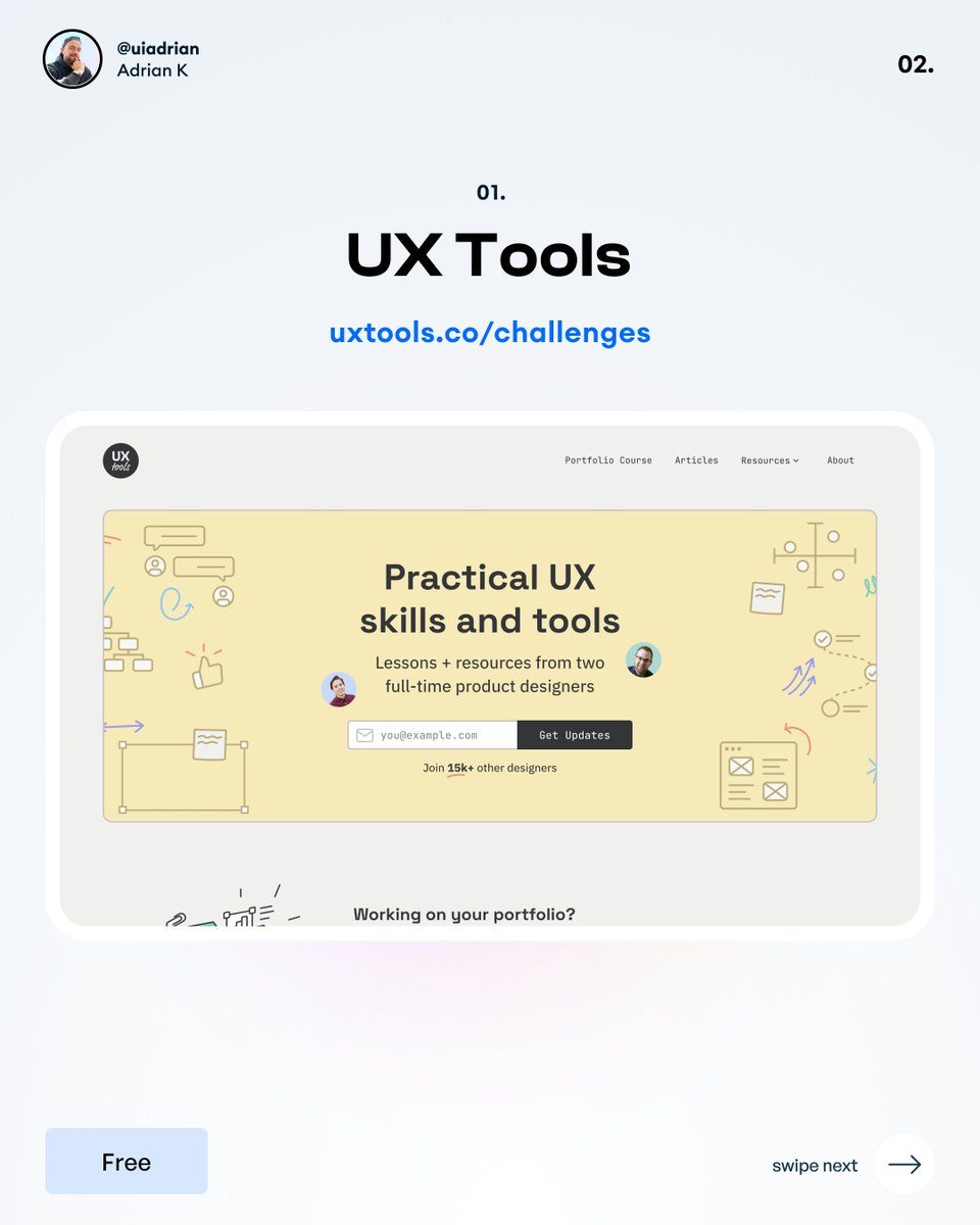 1. Uxtools .co/challenges