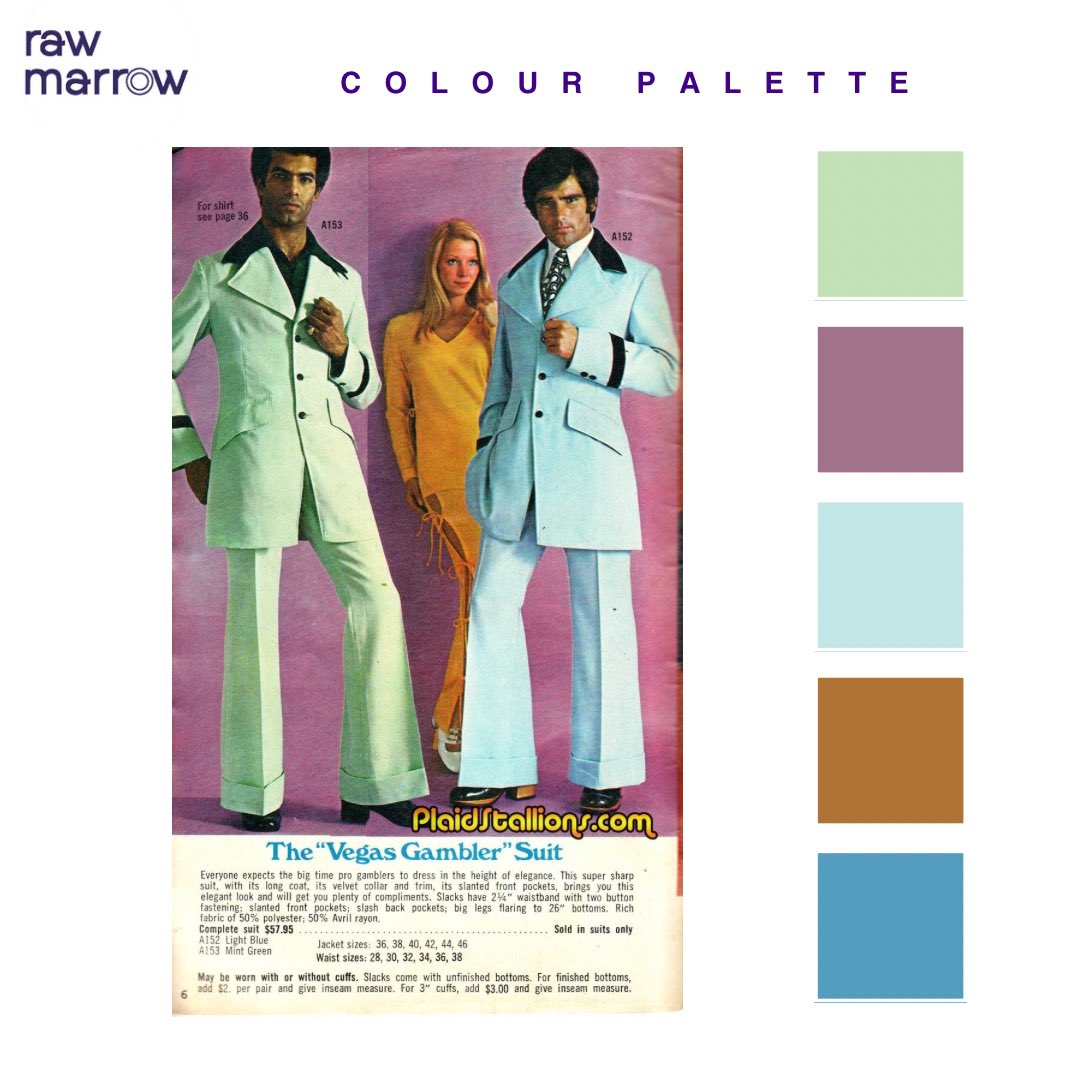 rawmarrow's tweet image. The Vegas Gambler Suit for today’s #colourpalette #plaidstallions
