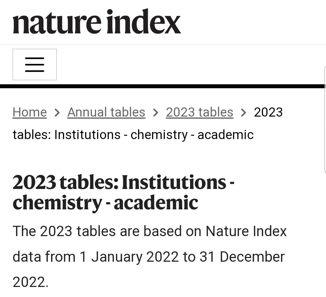 FereiroJerry's tweet photo. Extremely happy to see my department, School of Chemistry, IISER TVM ranked 7th in the country based on Nature Index data😍. Six more ladders to climb for all the way to the top!

@tvmiiser @Chemie_iisertvm https://t.co/6vWpgH4pwO