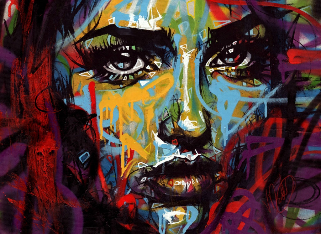 "Kaleidoscope" Original Painting By Vin Dantes. Buy original paintings direct from the studio.⁠
⁠
See more of my work or buy this piece at vindantes.co.uk. Check recent auctions on Catawiki or Ebay⁠
⁠
#contemporaryart #popart #streetart #art #urbanart #street