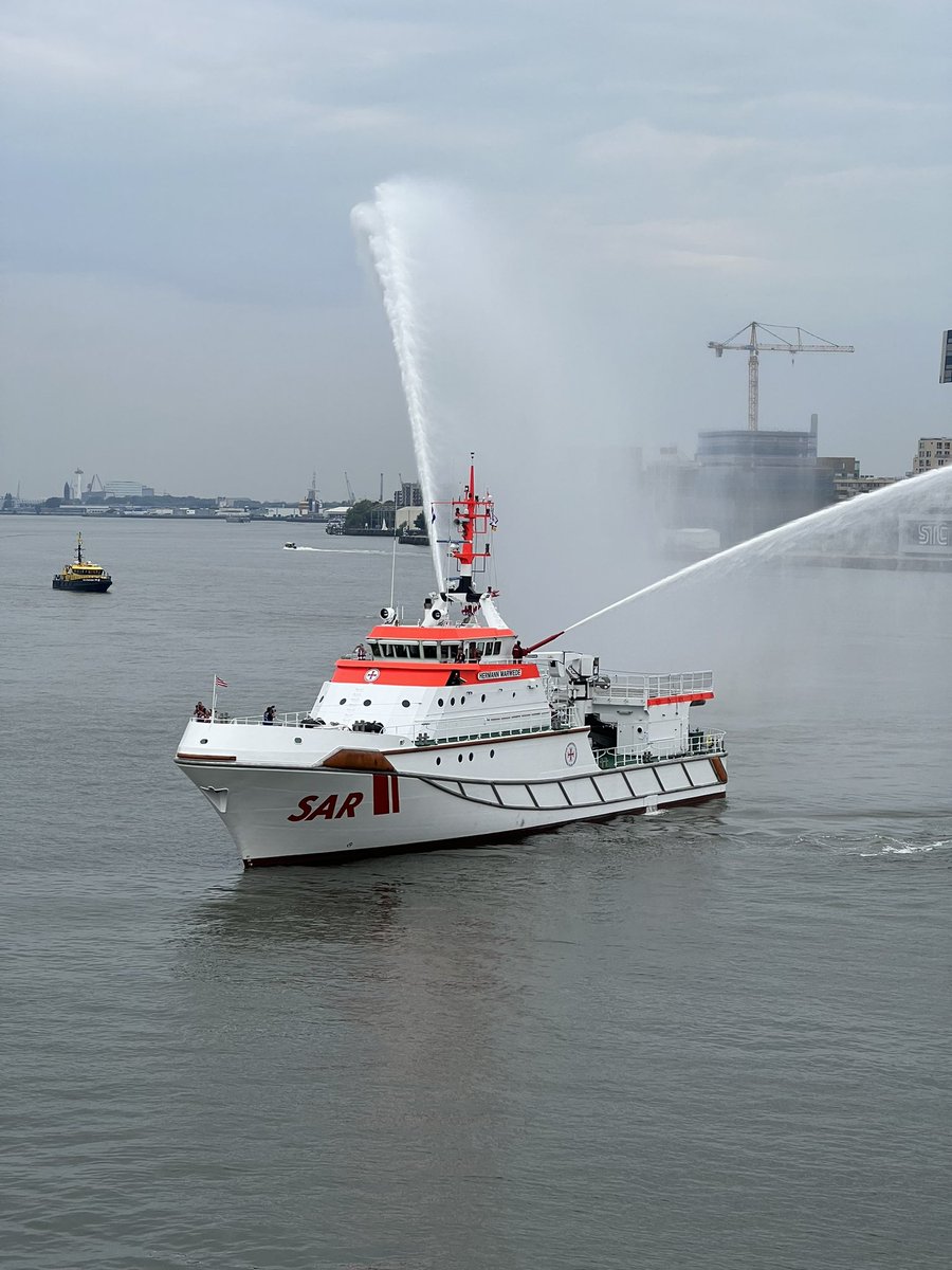 The Hermann Marwede is the largest search and rescue cruiser of German Maritime Search and Rescue Service, the DGzRS and is in Rotterdam for the 2023 World Maritime Rescue Congress event. #wmrc2023 #lifeboat #lifeboats