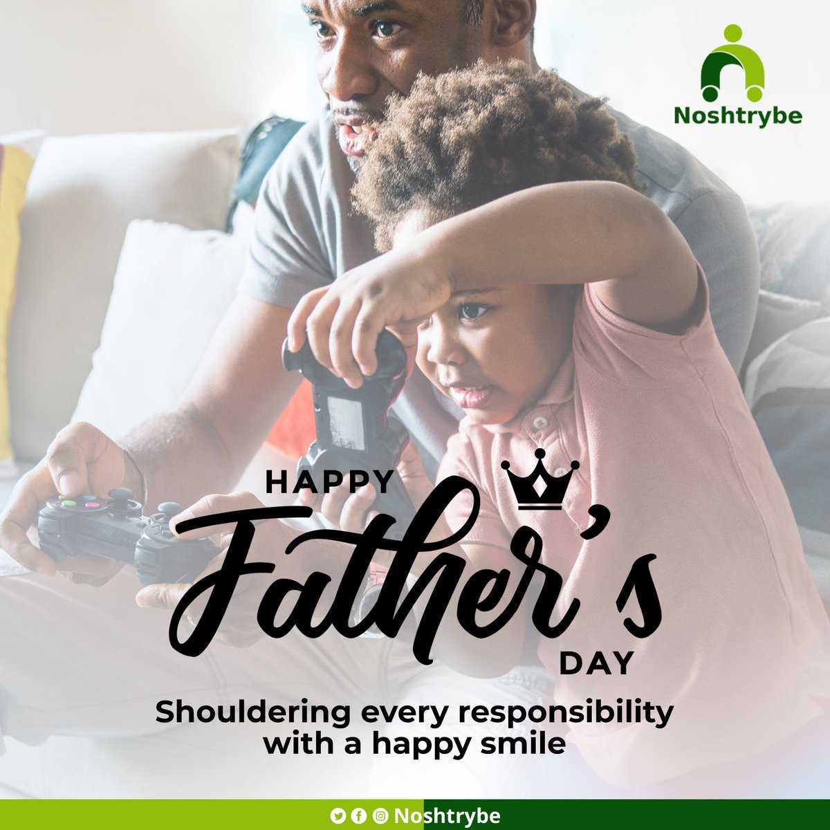 Noshtrybe's tweet photo. Happy Father's Day.

We celebrate fathers who love and support their children.

#noshtrybe #foodelivery #mealsinminutes https://t.co/V7uugLx0or