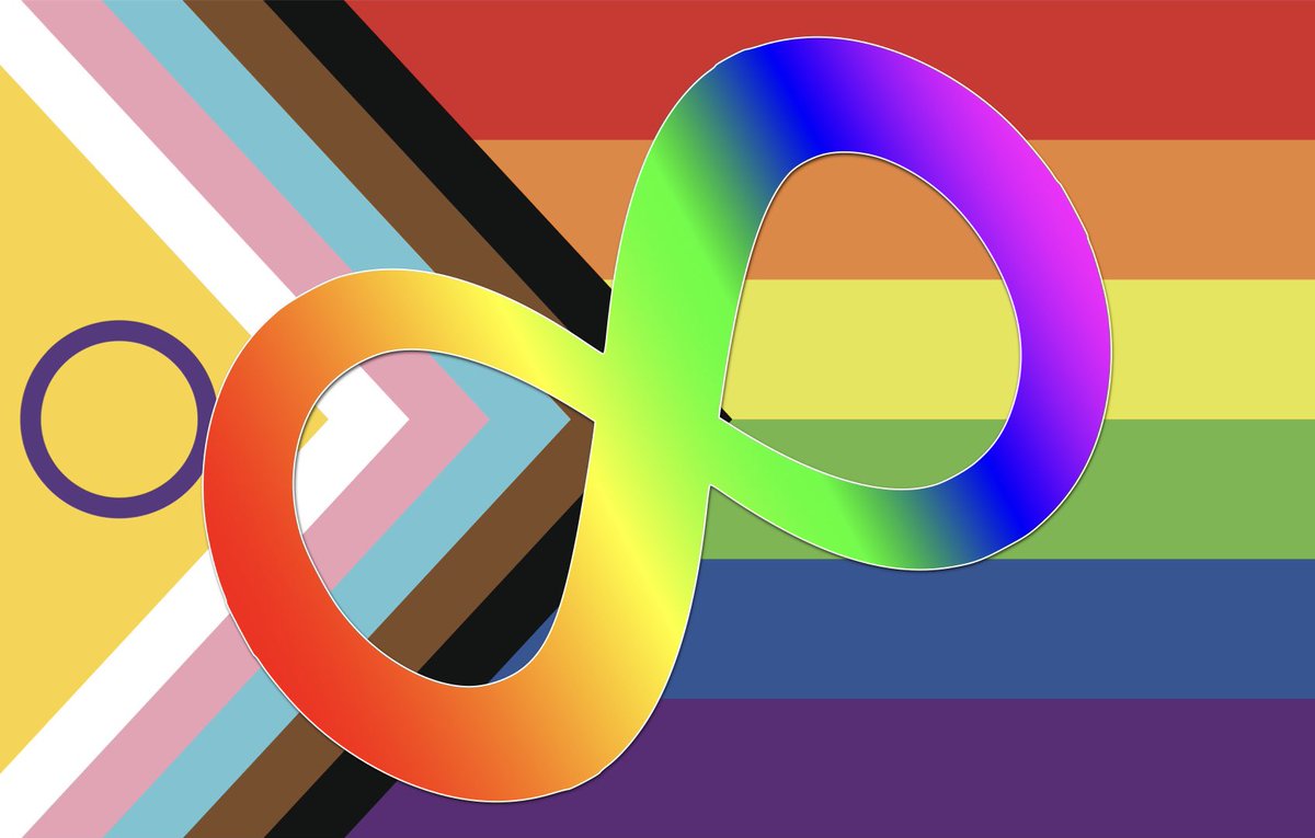 ✨Happy #AutisticPrideDay ! I have created this #IntersexInclusivePrideflag version with the rainbow colour infinity symbol to recognise the broad and varied experiences of those with neurodiversity who wish to feel visibly included in our Pride flag.