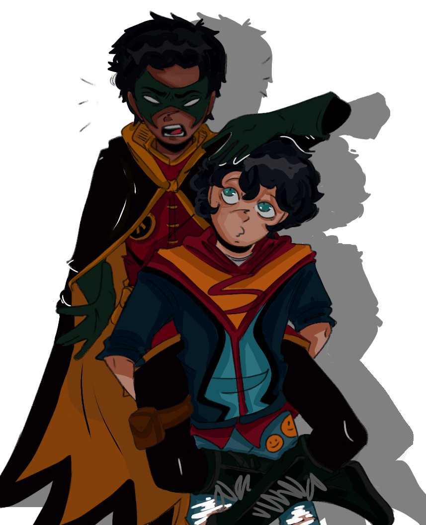 4_salmon_4's tweet photo. Do you have headcannons for these two?? I will be happy to draw them! 🥐🧍
#Superboy #Robin #DC #fanart #supersons #comics https://t.co/FmdqS2MBQ7