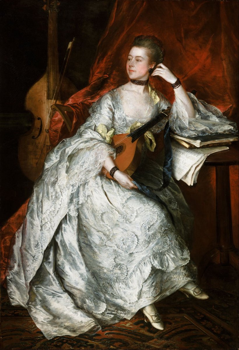 Ann Ford (later Mrs. Philip Thicknesse) - 1760 - by Thomas Gainsborough (English artist, lived 1727–1788). Cincinnati Art Museum. Ann was an English musician, singer and writer ('The School for Fashion'). Quite a life!