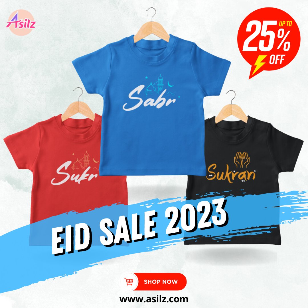 The biggest Eid sale is here!💥🌙
Asilz is offering up to 25% off on boys' T-shirts, jeans pants, polo shirts, girls' tops with hijab and leggings, denim trousers, and much more. Start shopping now and celebrate Eid in style with Asilz! ✨🎉

#EidSale #AsilzBrand #HalalFashion